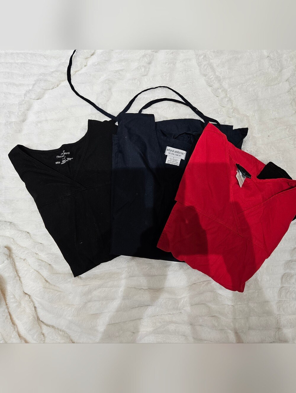 Women's Short Sleeve Scrub Tops - LG.